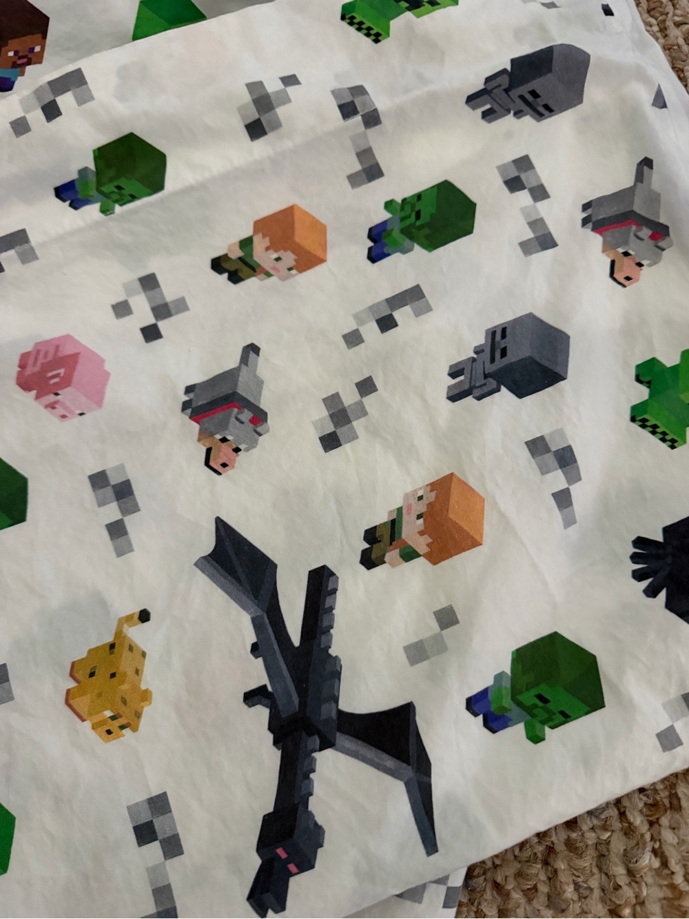 EUC Pottery Barn Kids Minecraft Organic Sheet Set Twin - Picture 7 of 9